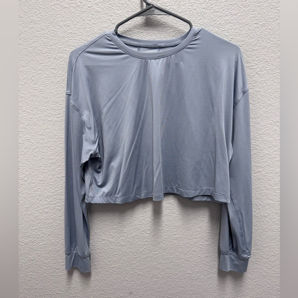 HALARA Blue Cropped Long Sleeve